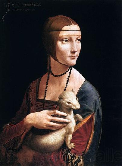 LEONARDO da Vinci Portrait of Cecilia Gallerani Norge oil painting art